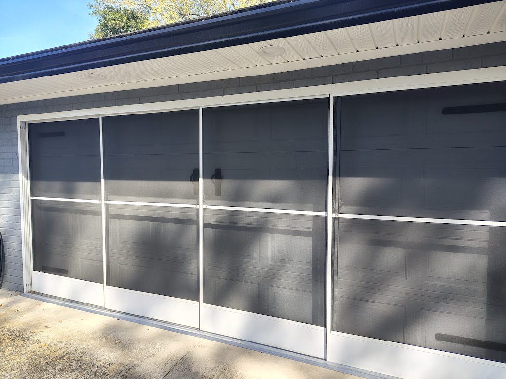 Sliding screen door system on a garage!