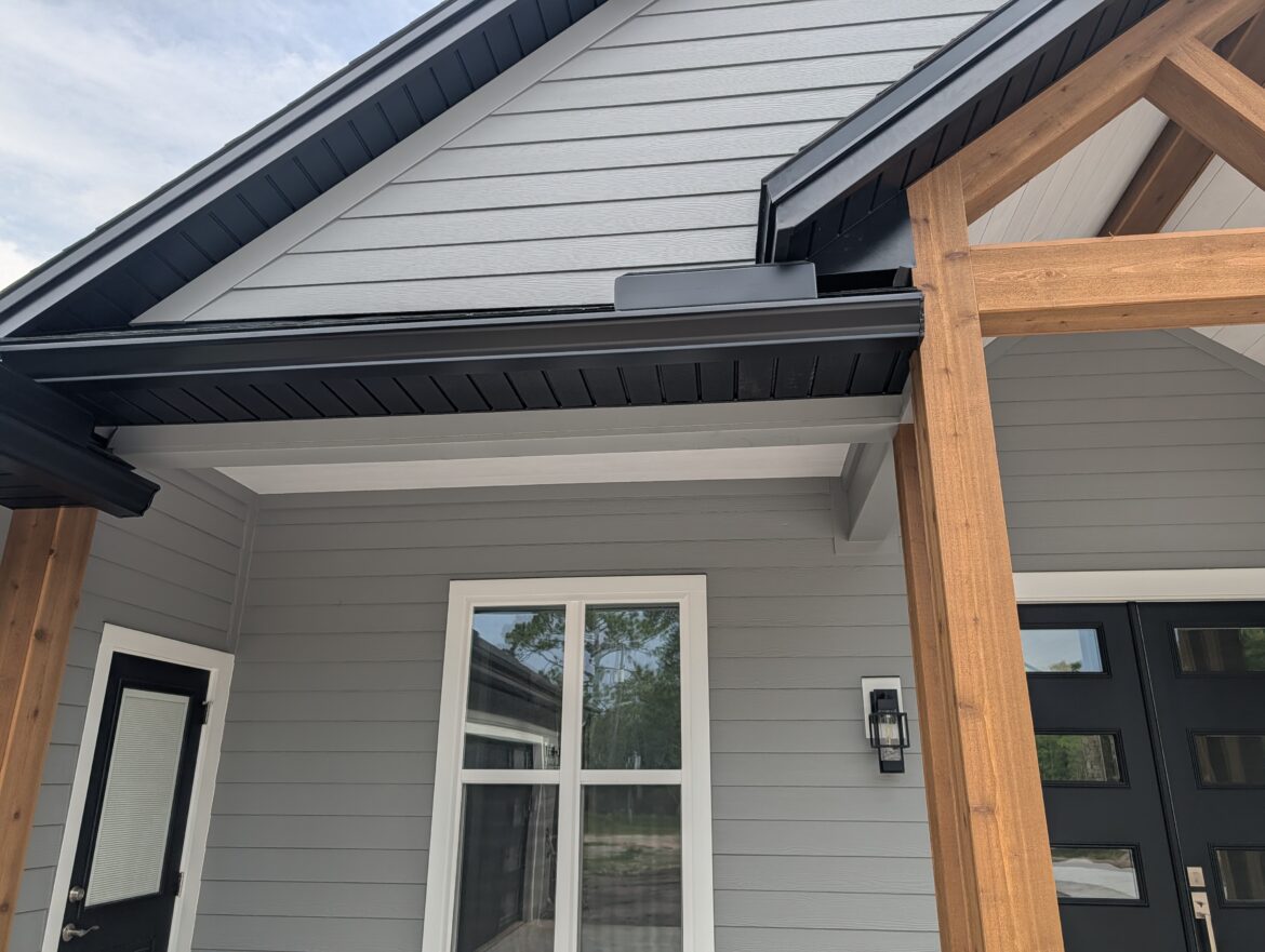 Black gutters hide dirt